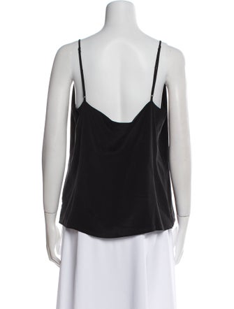 L'Agence Silk V-Neck Top
