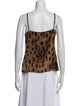 L'Agence Silk Animal Print Top