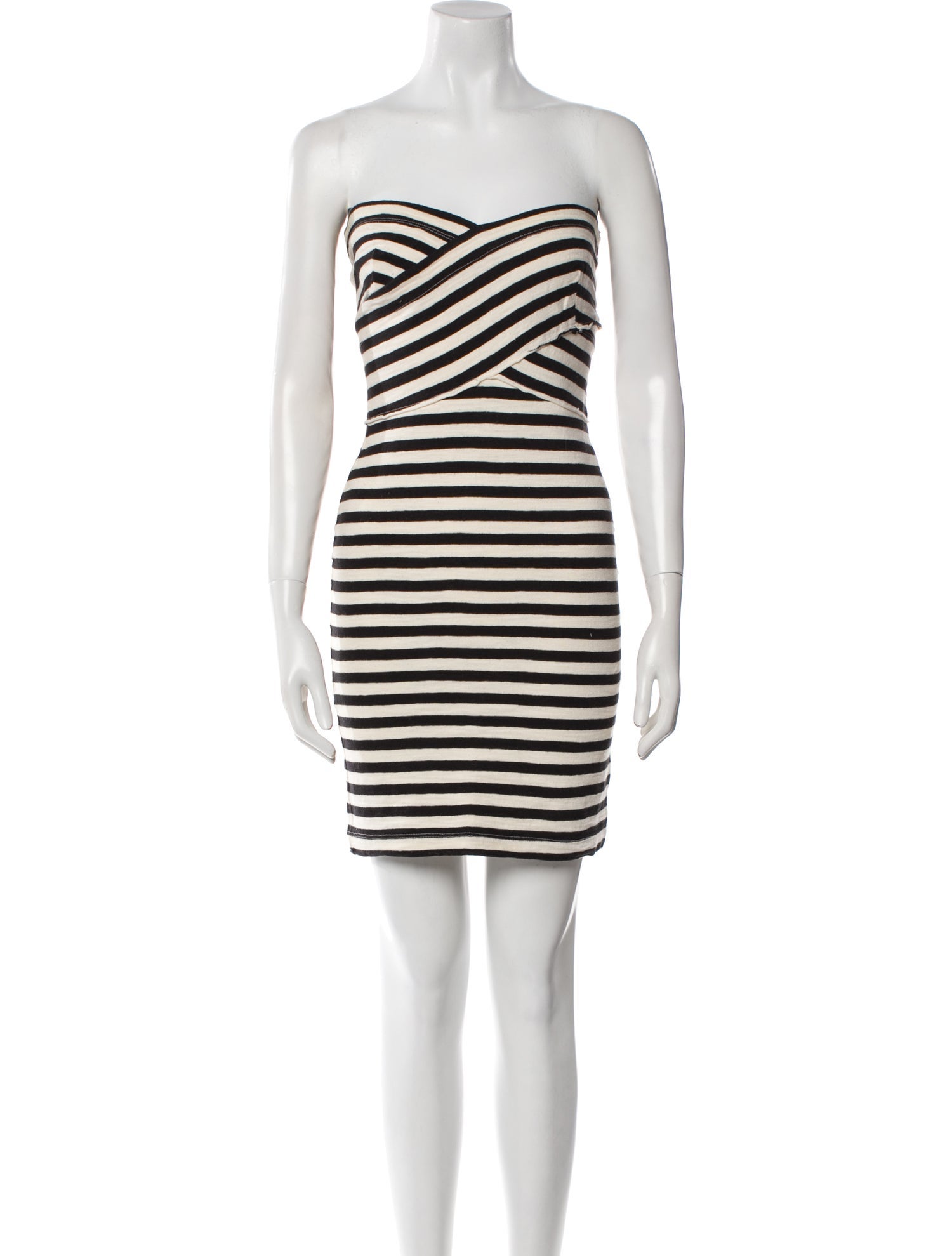 L'Agence Striped Mini Dress