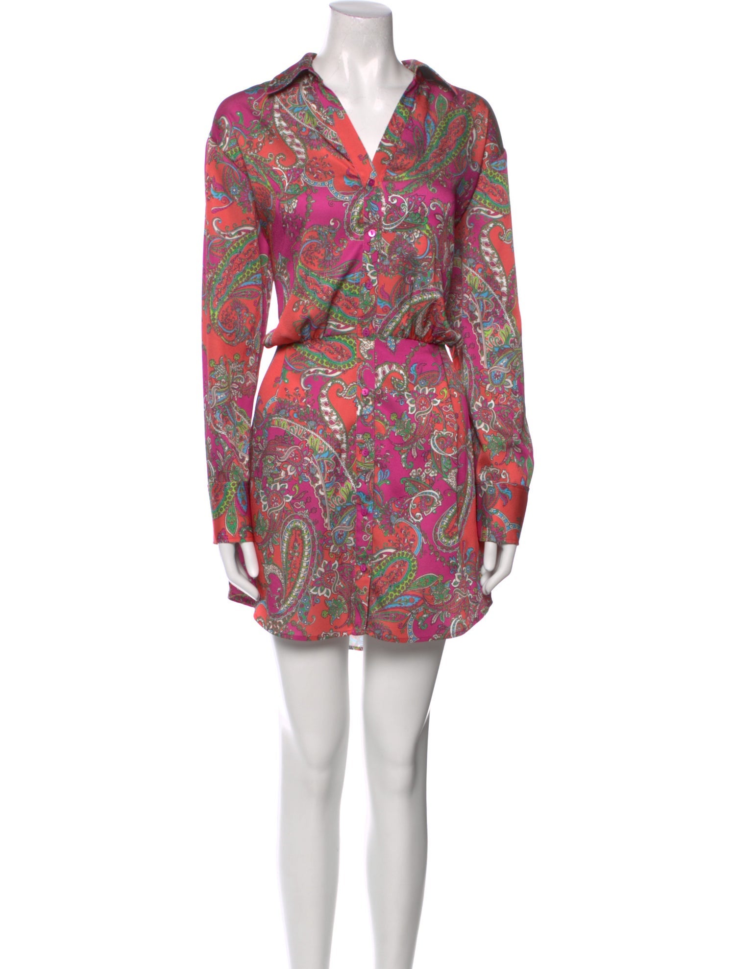 L'Agence Paisley Print Mini Dress