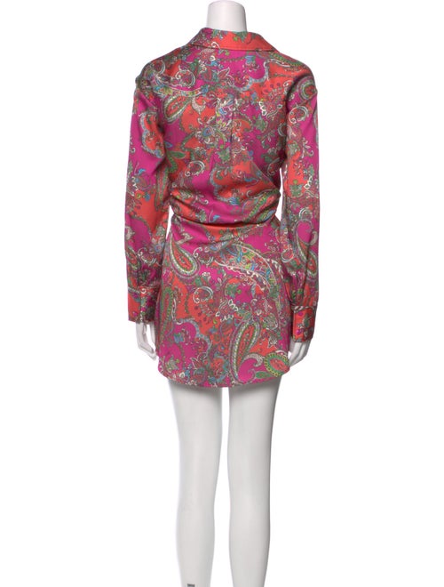 L'Agence Paisley Print Mini Dress