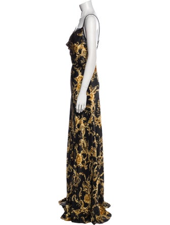 L'Agence Silk Long Dress