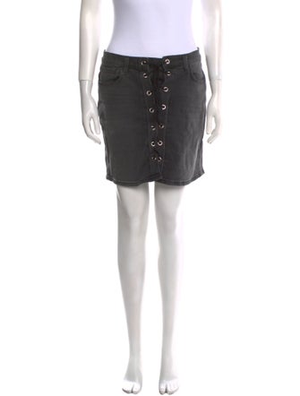 L'Agence Bow Accents Mini Skirt