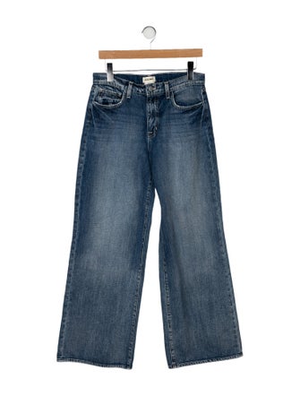 L'Agence Mid-Rise Wide Leg Jeans