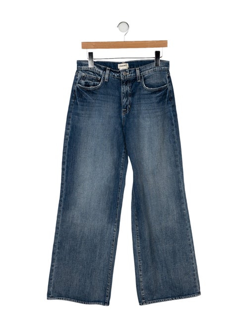 L'Agence Mid-Rise Wide Leg Jeans