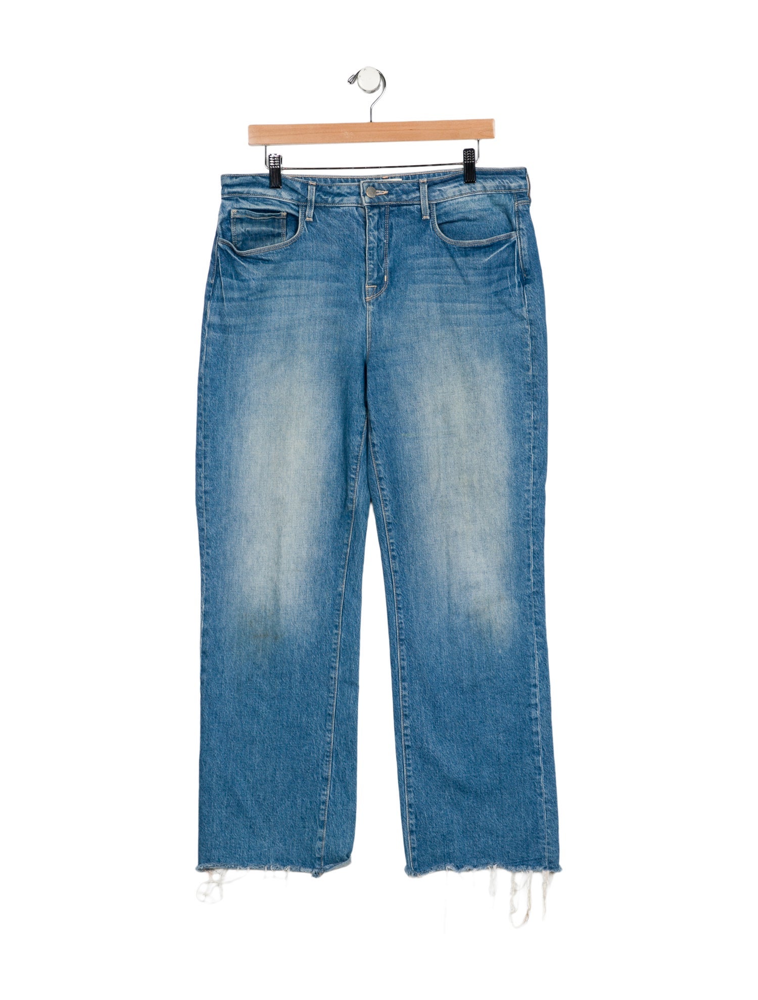 L'Agence Mid-Rise Wide Leg Jeans