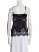 L'Agence Silk Lace Pattern Top