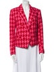 L'Agence Houndstooth Print Blazer