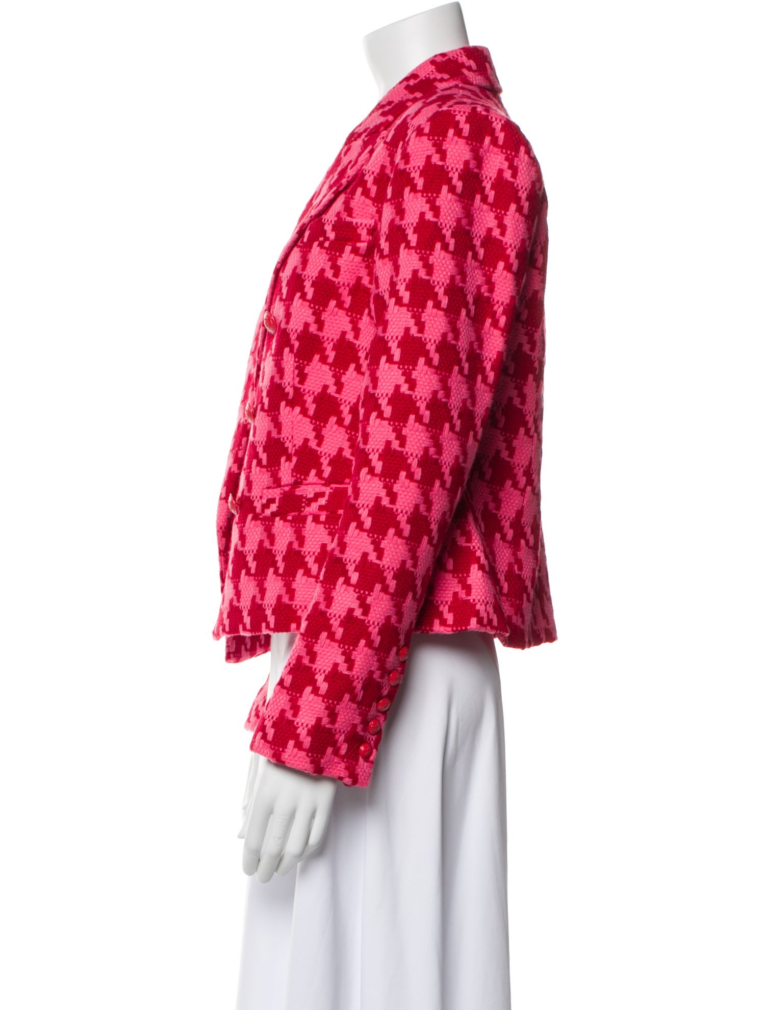 L'Agence Houndstooth Print Blazer