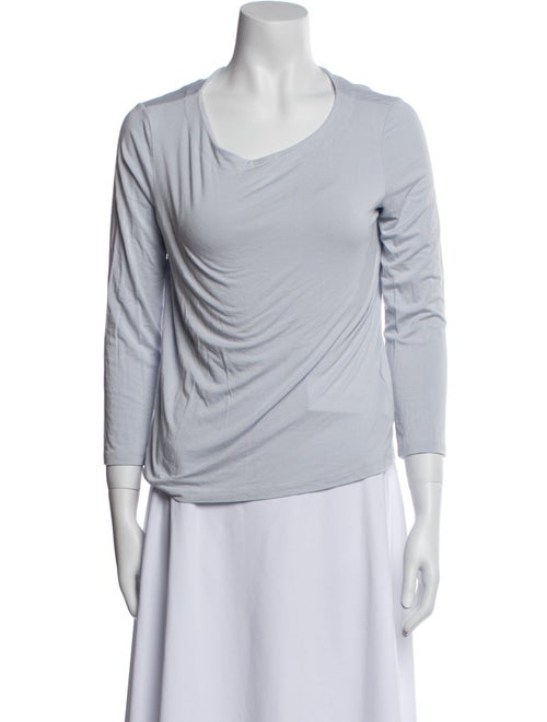 L'Agence Cowl Neck Three-Quarter Sleeve T-Shirt