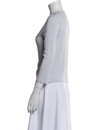 L'Agence Cowl Neck Three-Quarter Sleeve T-Shirt