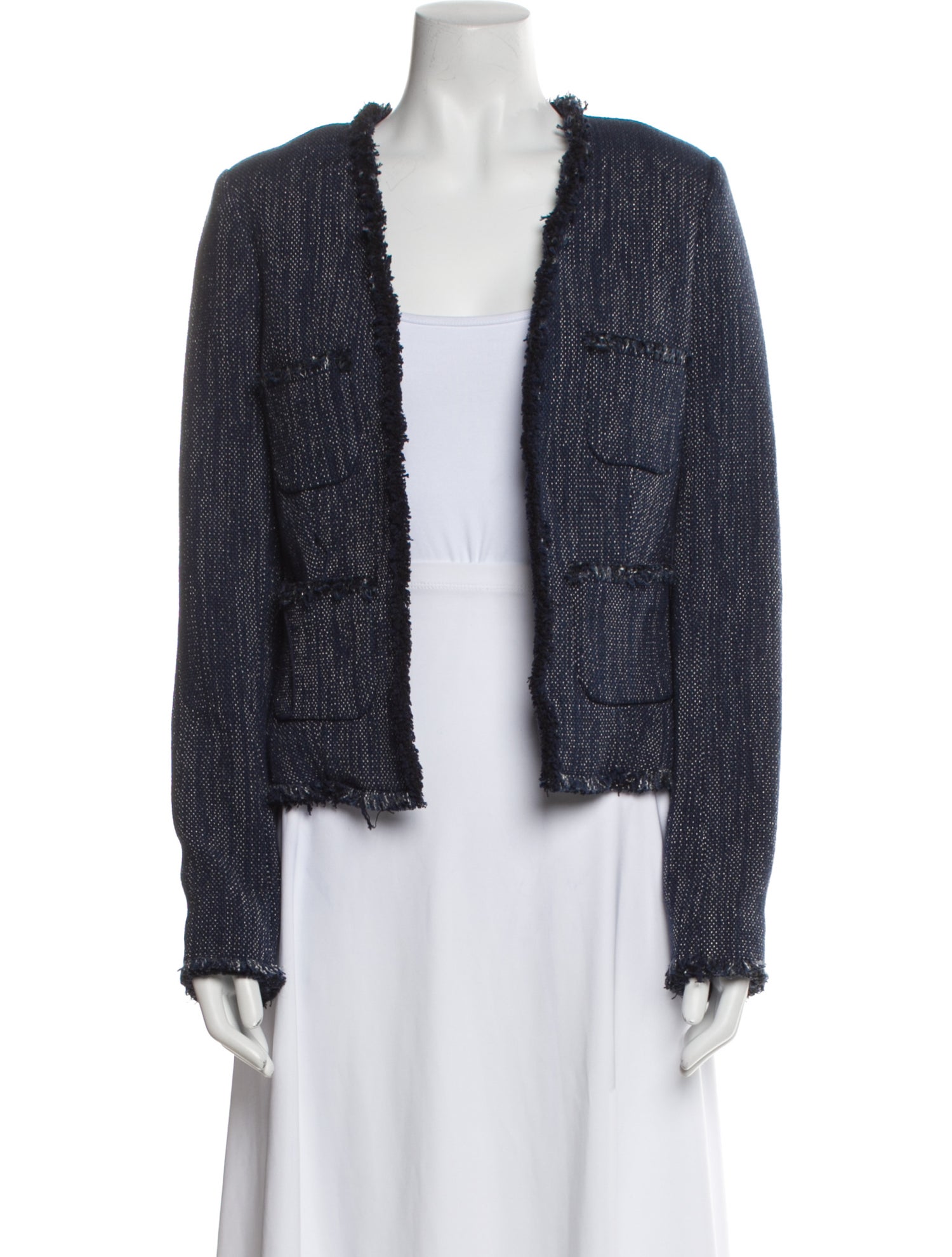 L'Agence Tweed Pattern Evening Jacket