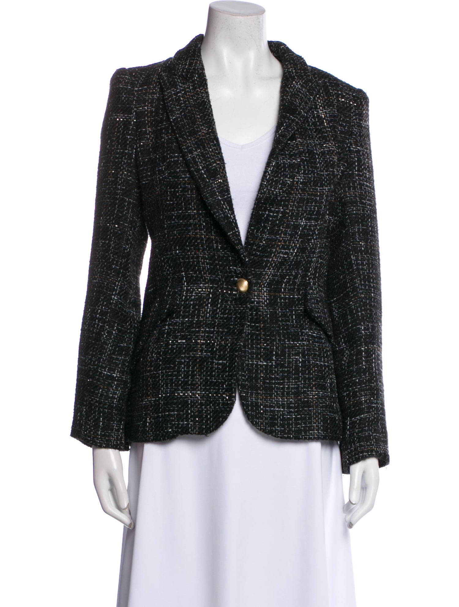 L'Agence Tweed Pattern Blazer