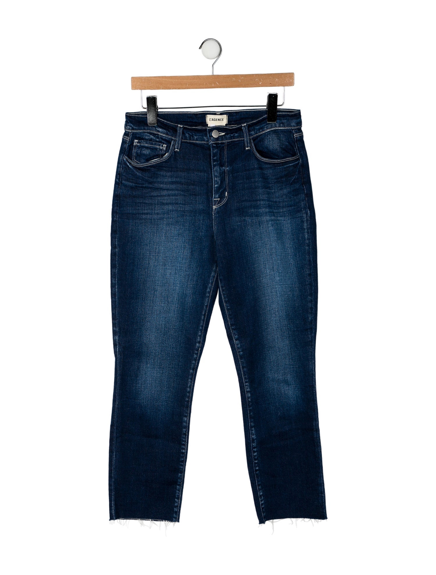 L'Agence Mid-Rise Straight Leg Jeans