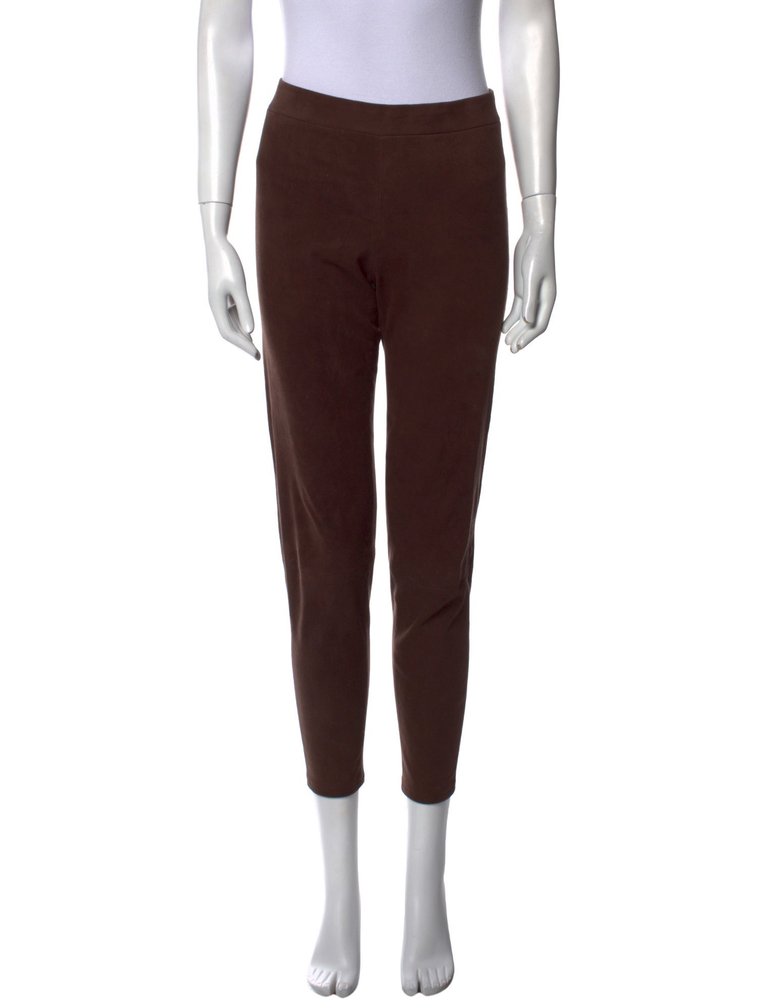 L'Agence Lamb Leather Skinny Leg Pants