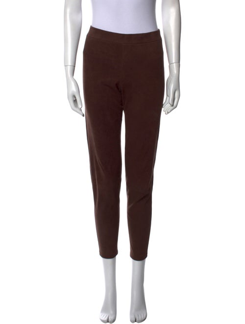 L'Agence Lamb Leather Skinny Leg Pants