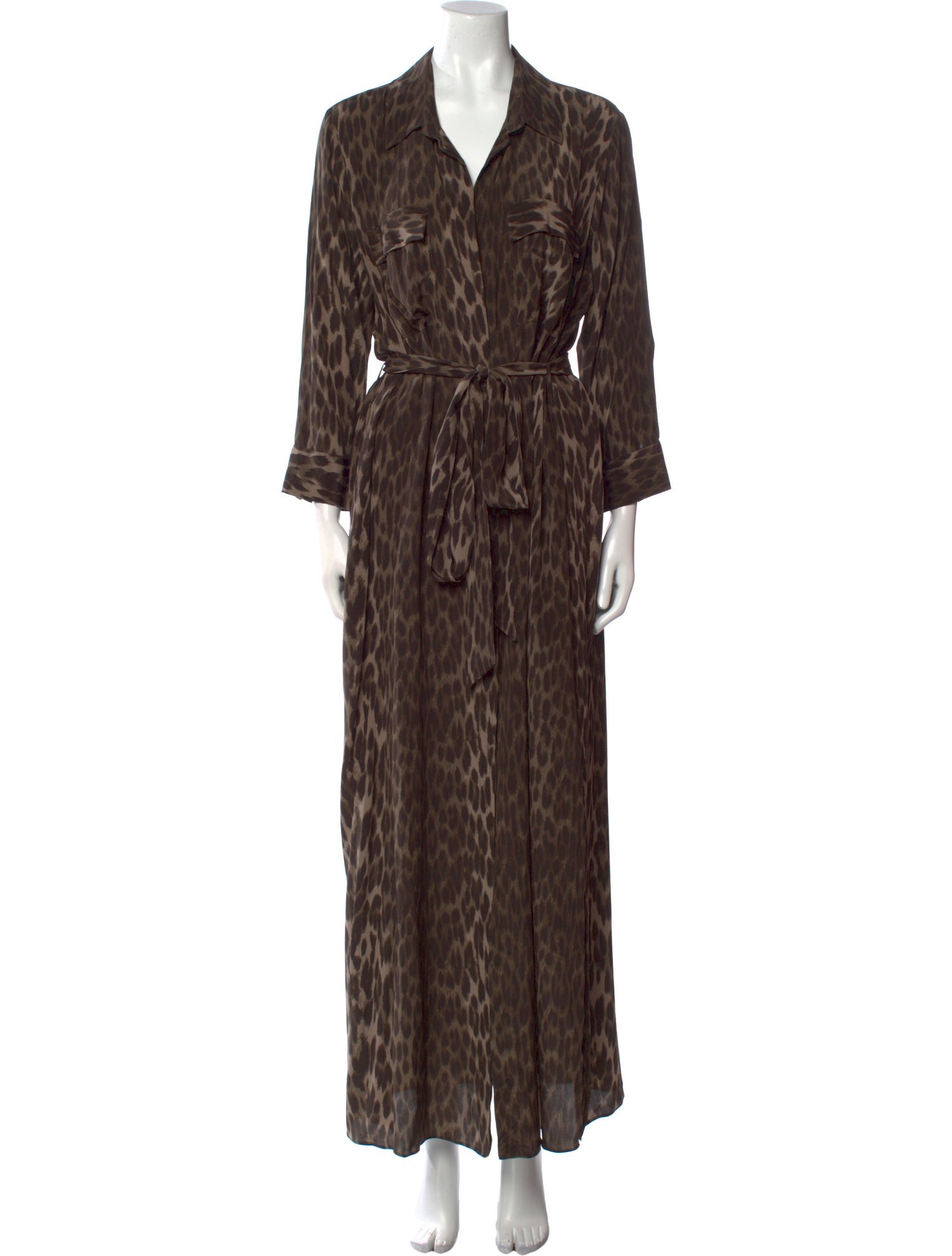 L'Agence Silk Long Dress