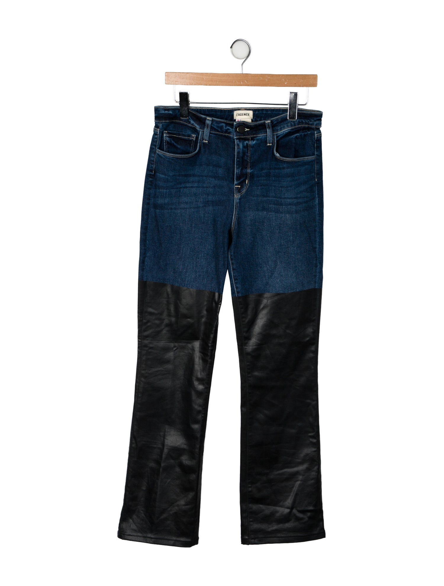 L'Agence Mid-Rise Wide Leg Jeans