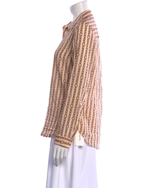 L'Agence Printed Long Sleeve Button-Up Top