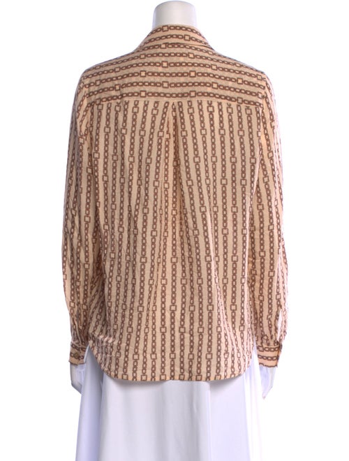 L'Agence Printed Long Sleeve Button-Up Top