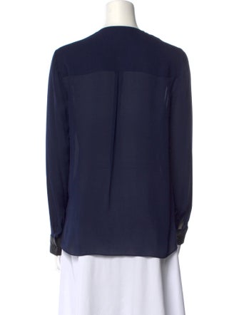 L'Agence Silk V-Neck Blouse