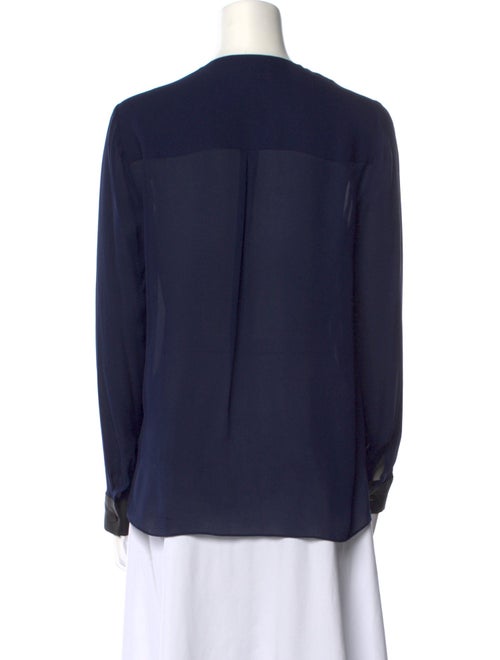 L'Agence Silk V-Neck Blouse