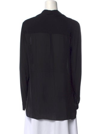 L'Agence Silk V-Neck Blouse