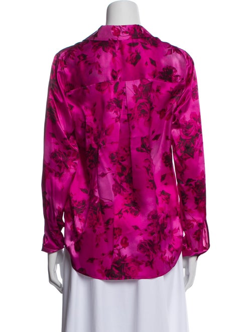L'Agence Silk Floral Print Blouse