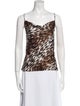 L'Agence Silk Animal Print Top