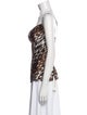 L'Agence Silk Animal Print Top
