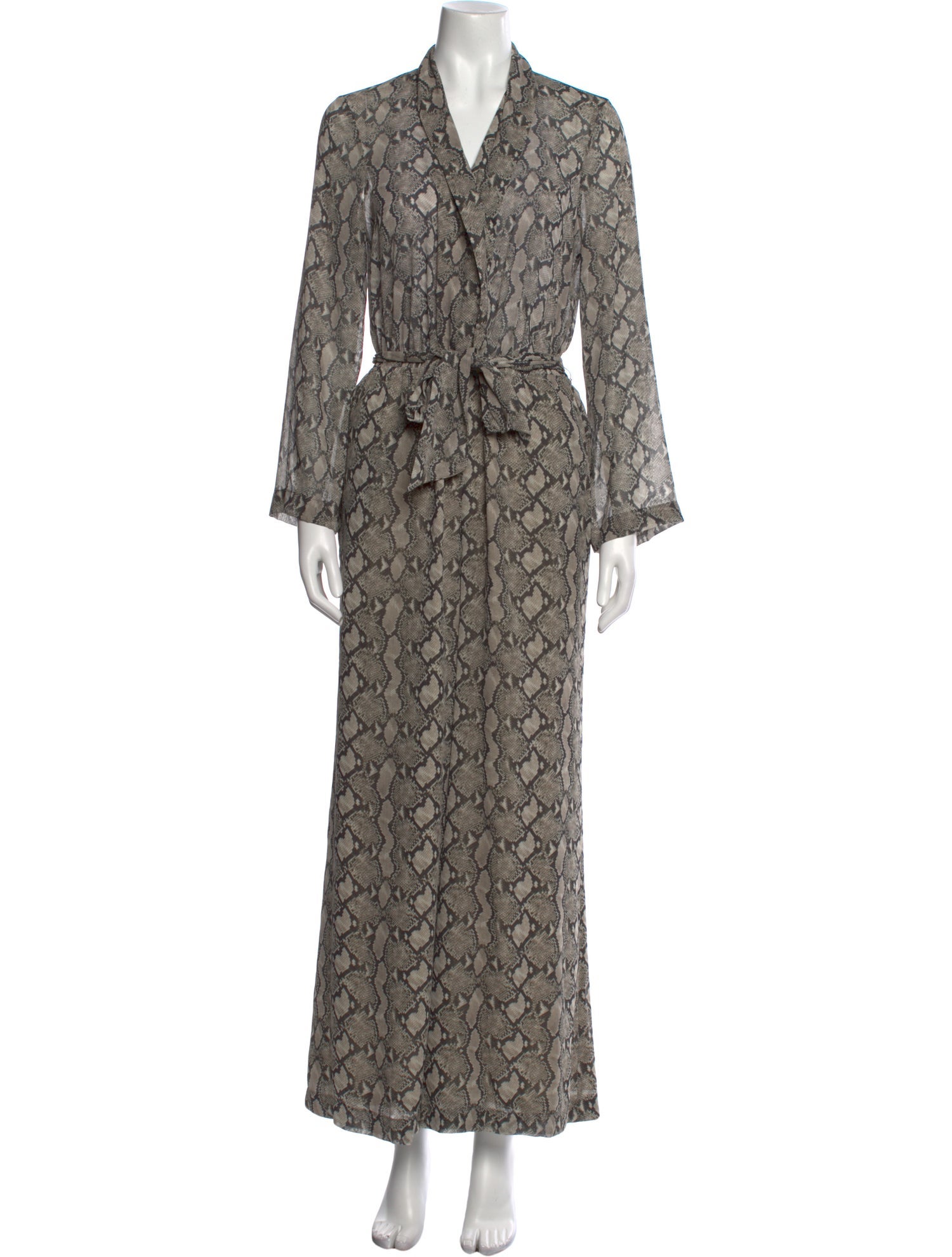 L'Agence Animal Print V-Neck Jumpsuit w/ Tags