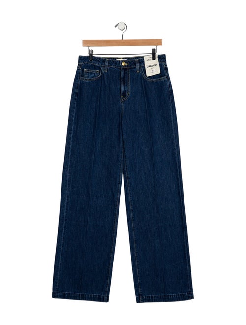 L'Agence Mid-Rise Wide Leg Jeans