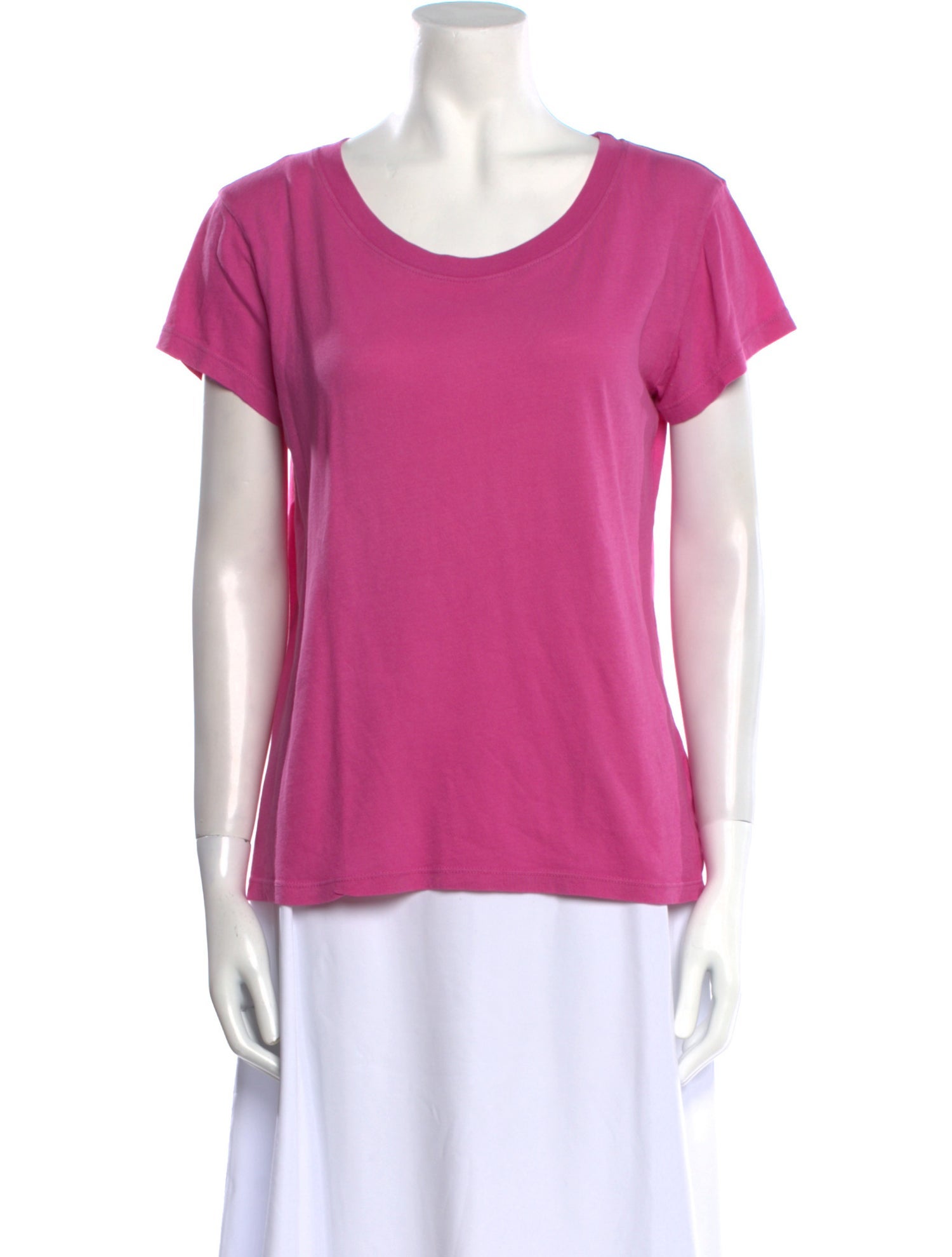 L'Agence Scoop Neck Short Sleeve T-Shirt