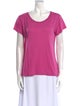 L'Agence Scoop Neck Short Sleeve T-Shirt
