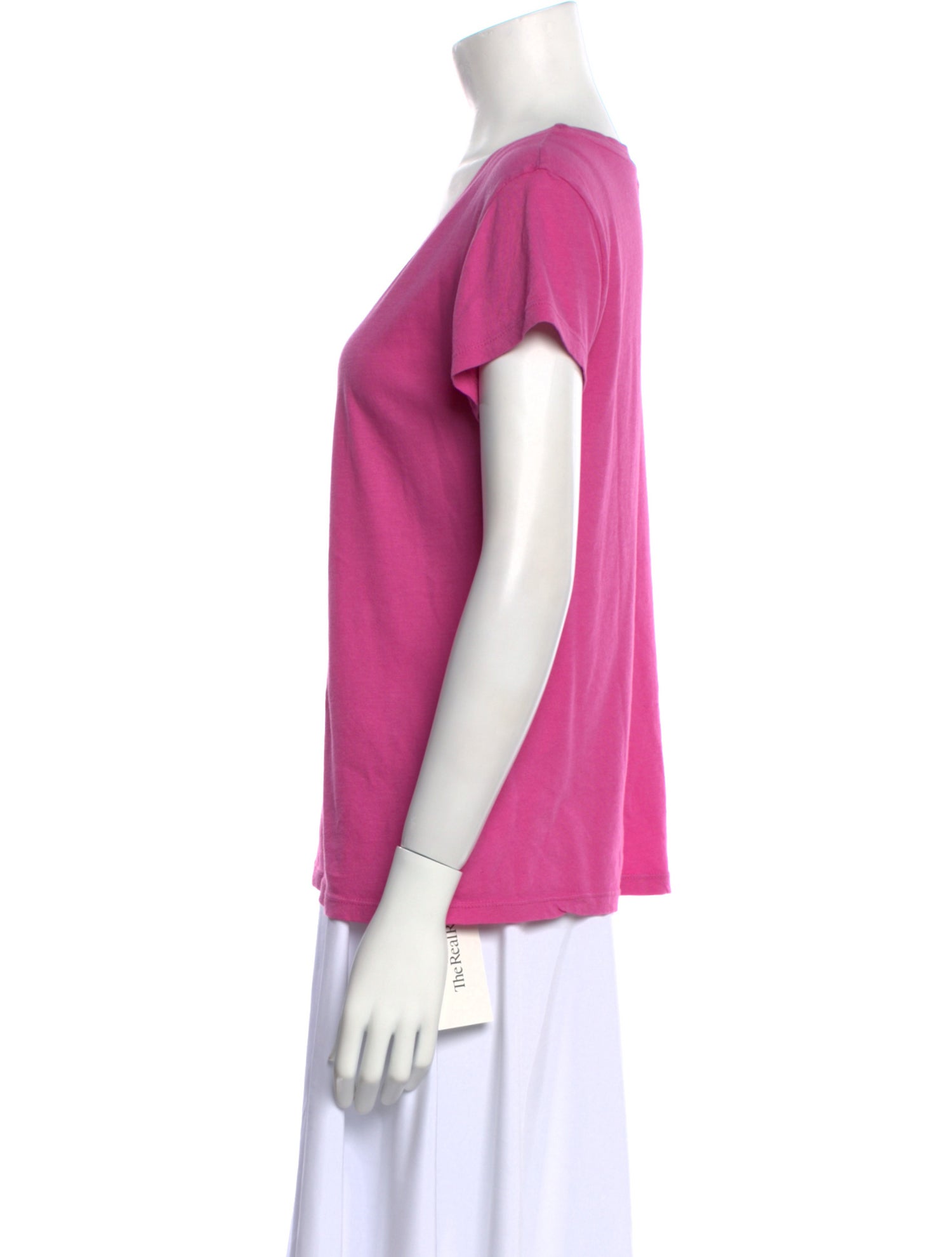 L'Agence Scoop Neck Short Sleeve T-Shirt