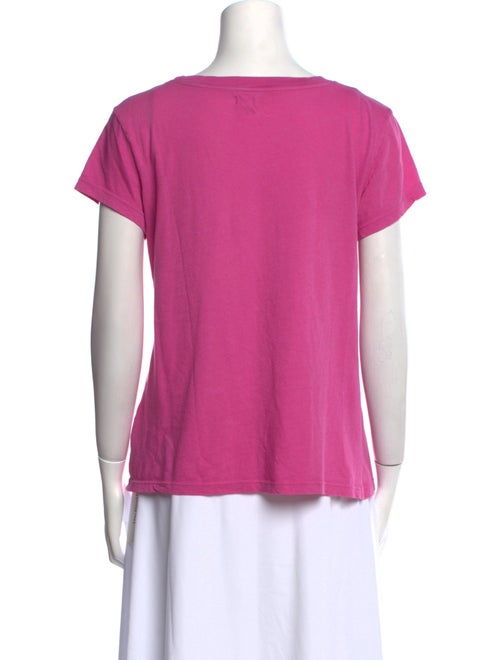 L'Agence Scoop Neck Short Sleeve T-Shirt