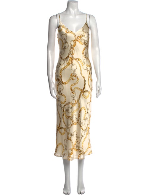 L'Agence Silk Long Dress