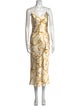 L'Agence Silk Long Dress