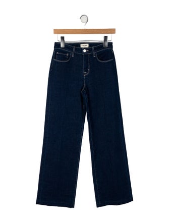 L'Agence Mid-Rise Wide Leg Jeans