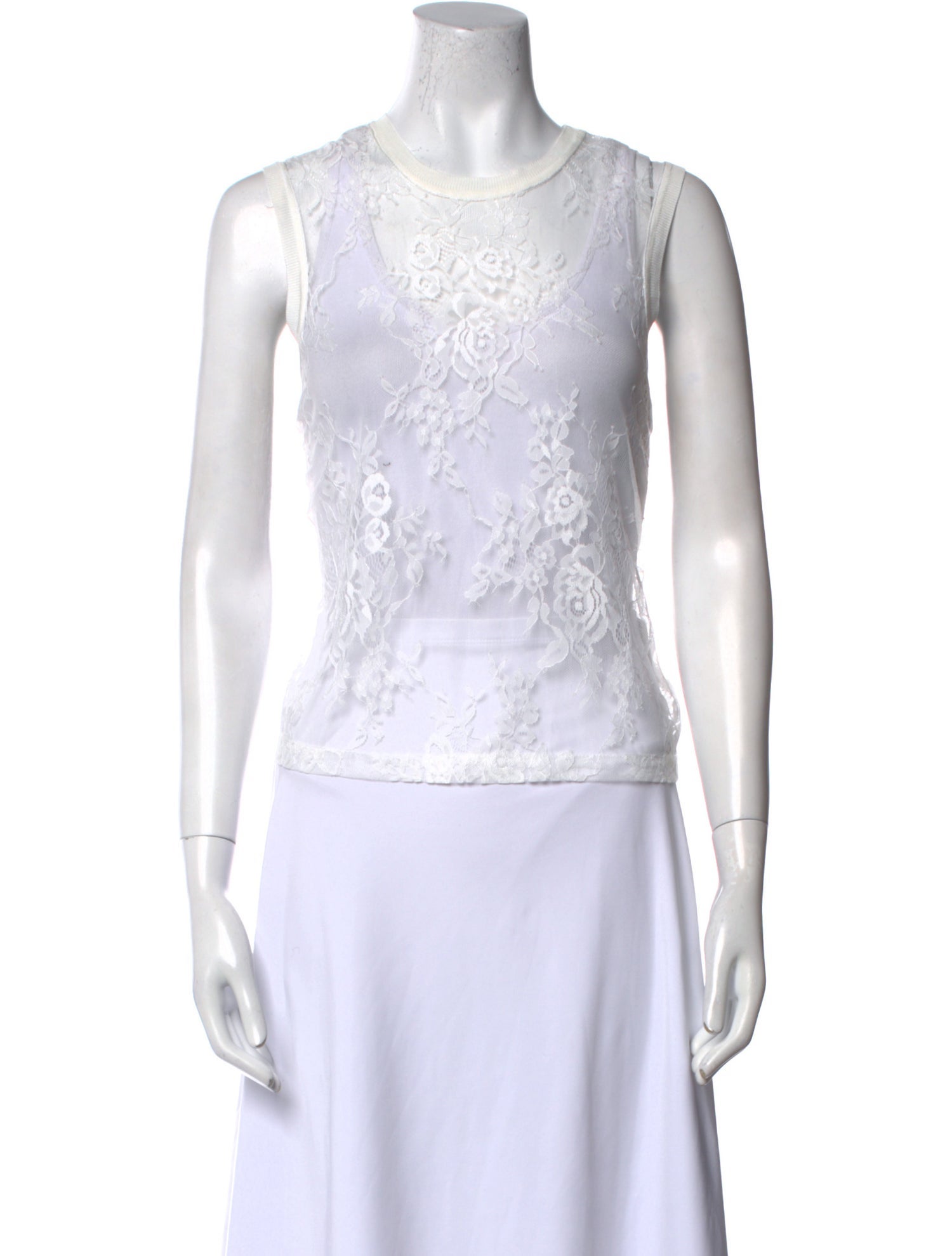 L'Agence Crew Neck Sleeveless Top