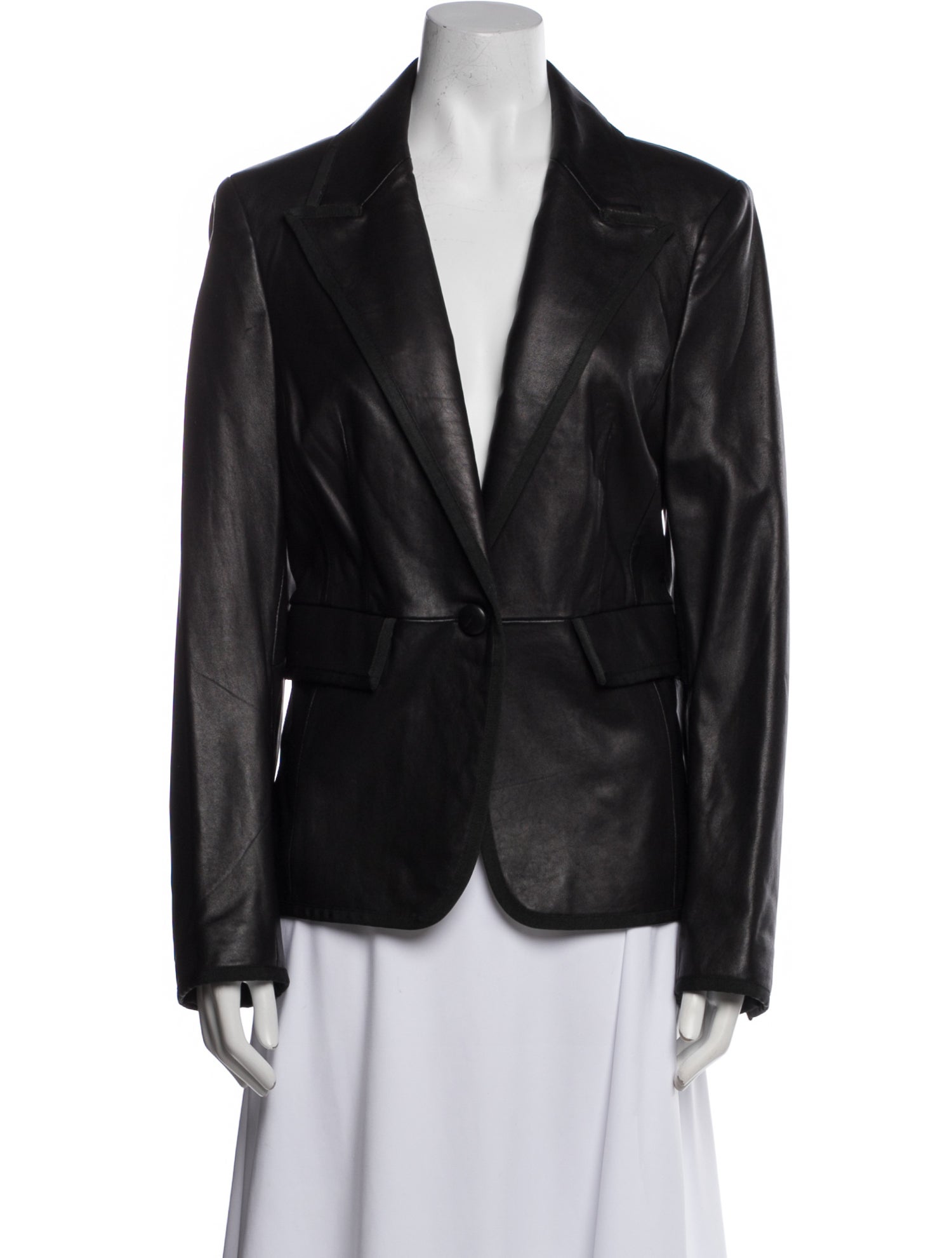 L'Agence Leather Blazer