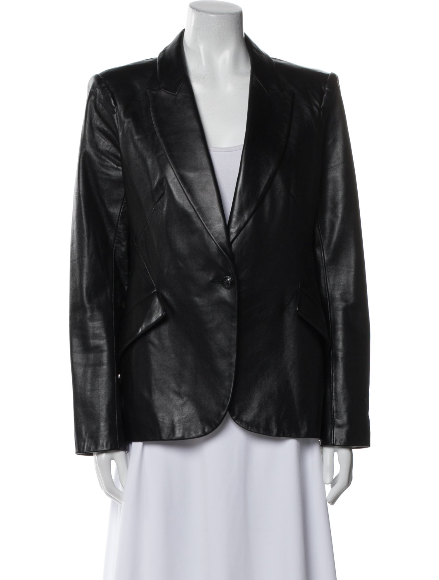 L'Agence Leather Blazer