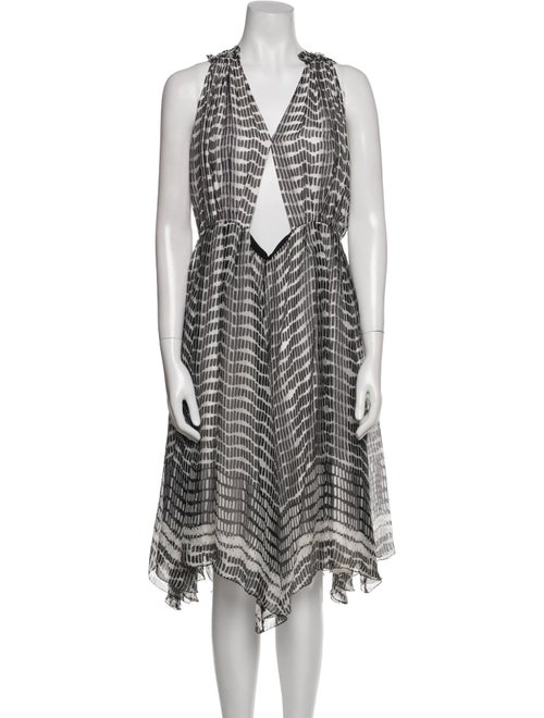 L'Agence Silk Midi Length Dress