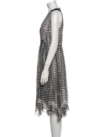 L'Agence Silk Midi Length Dress