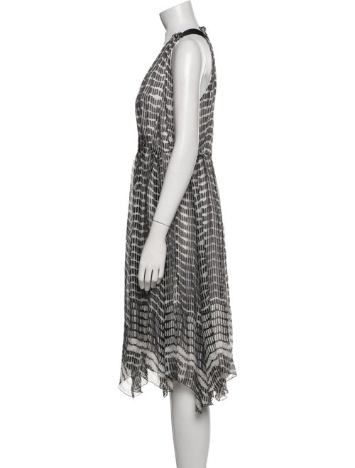 L'Agence Silk Midi Length Dress