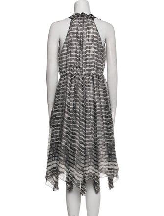 L'Agence Silk Midi Length Dress