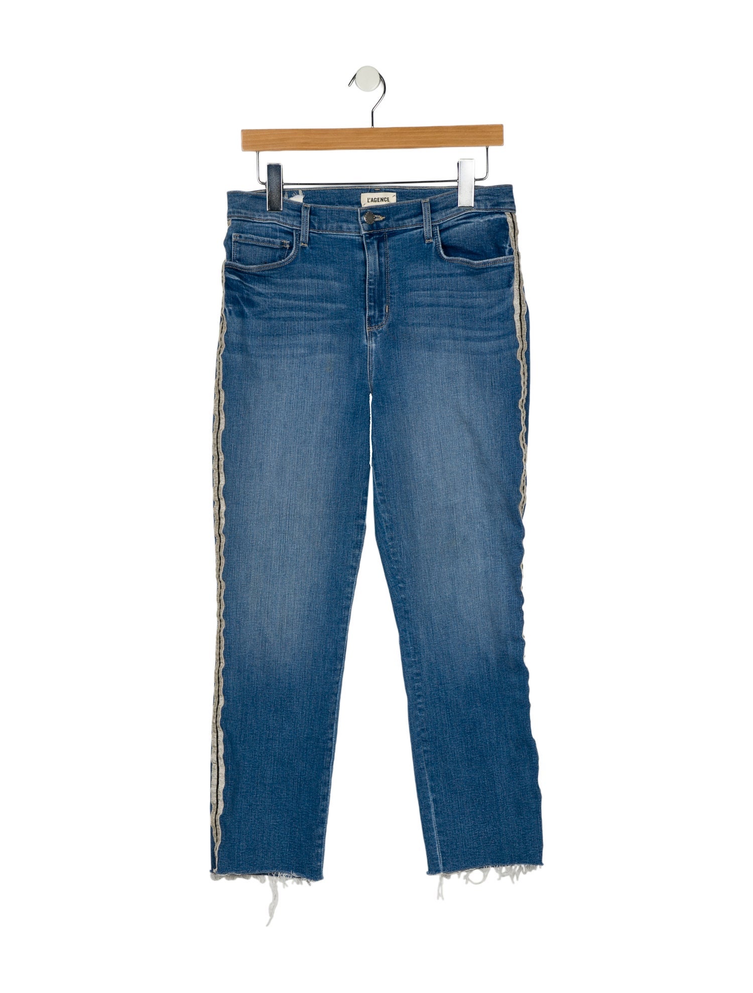 L'Agence Mid-Rise Straight Leg Jeans