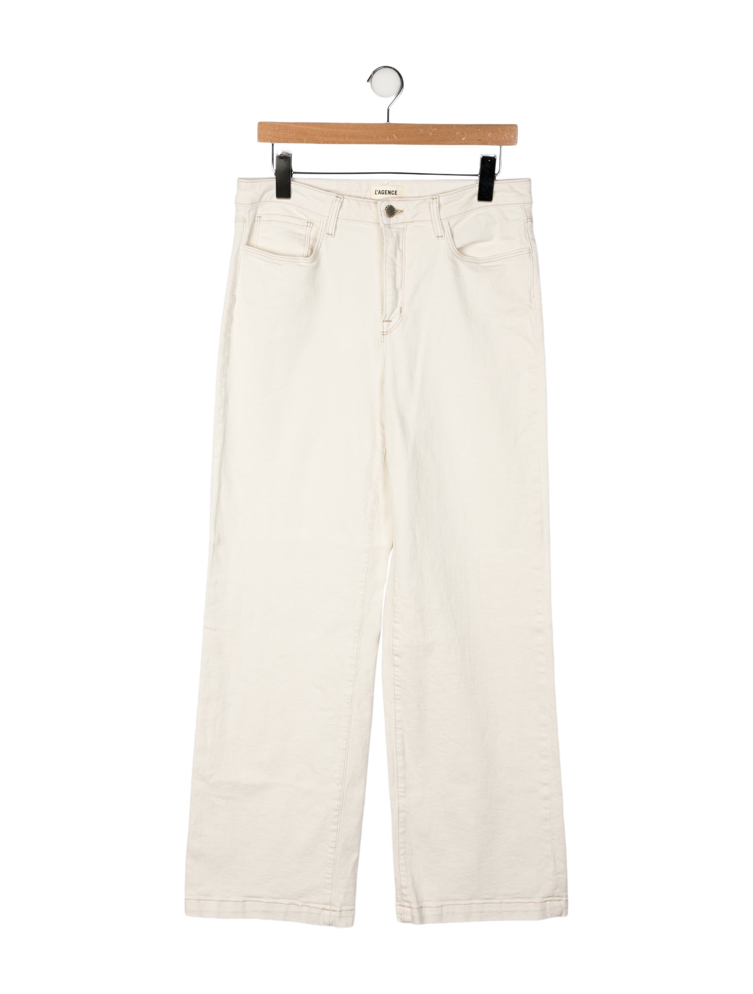 L'Agence Mid-Rise Wide Leg Jeans