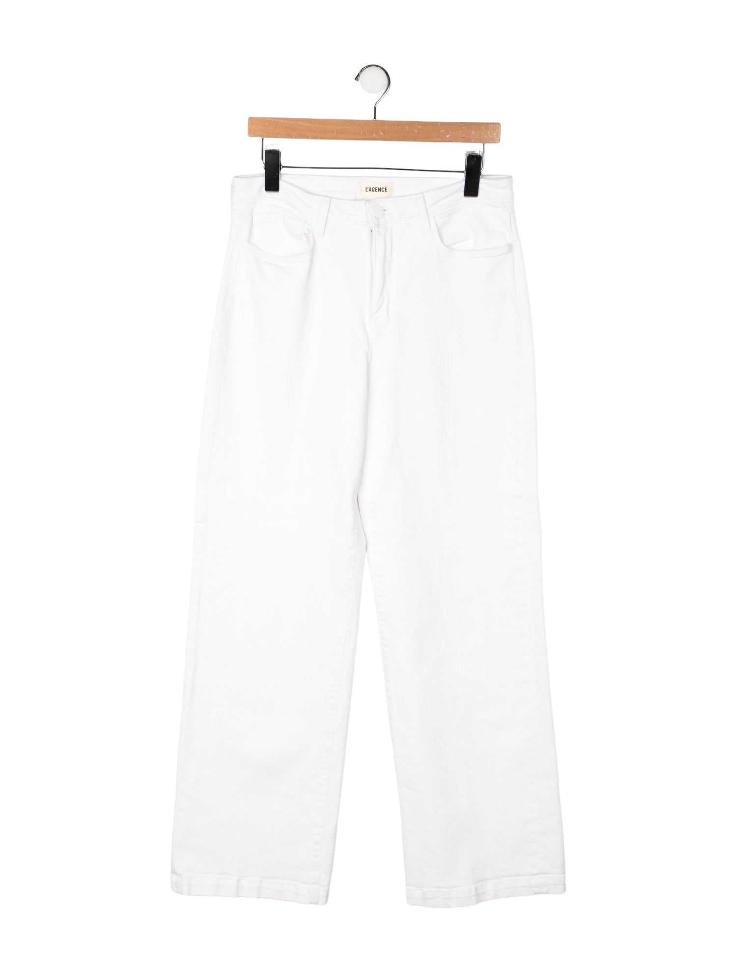 L'Agence Mid-Rise Wide Leg Jeans