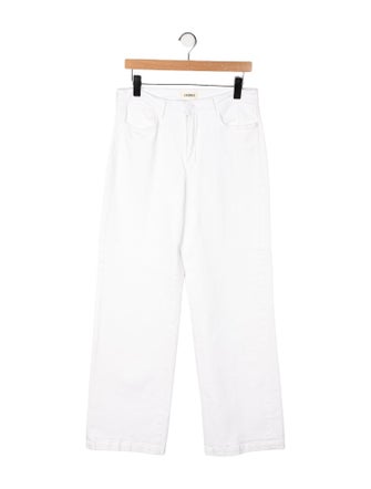 L'Agence Mid-Rise Wide Leg Jeans